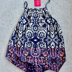 Trendy Allison Joy Blue and White Patterned Top from Evereve  size XS